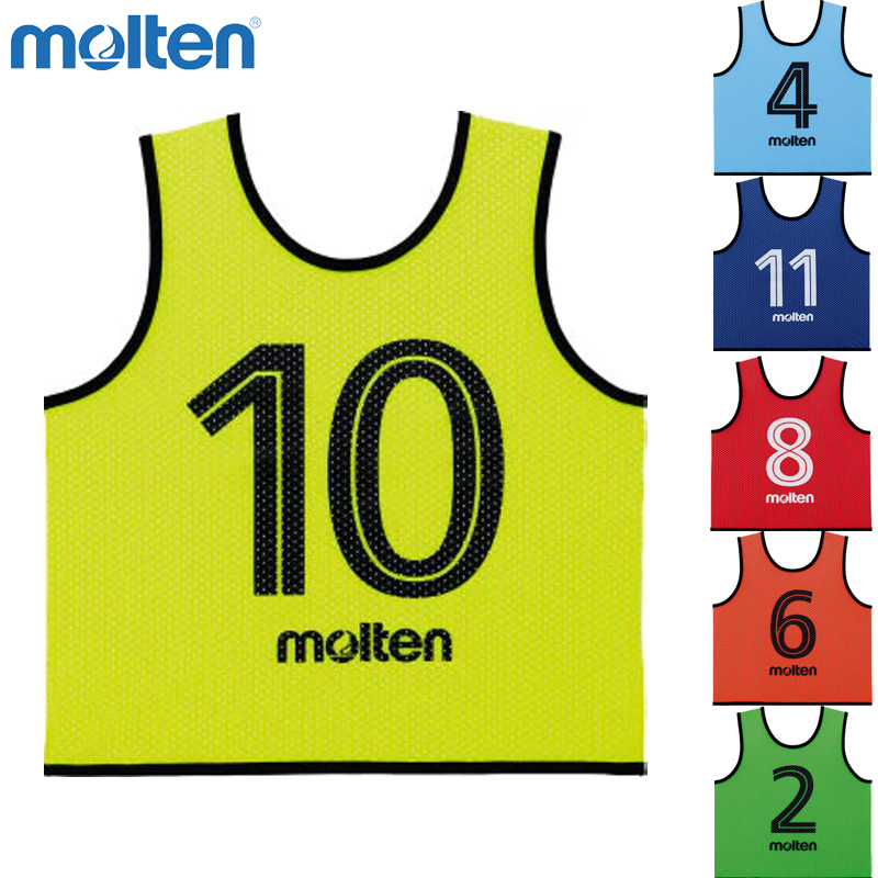 molten ビブス 1０枚セット 水色 番号付き（キッズ） モルテン molten ゲームべストジュニア（ビブス） 10枚セット