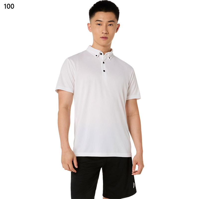 ASICS 高岡第一 ポロシャツ 2XL ホワイト 26SS】【アシックス】2033C176 ボタンダウンポロシャツ（XS～2XL）