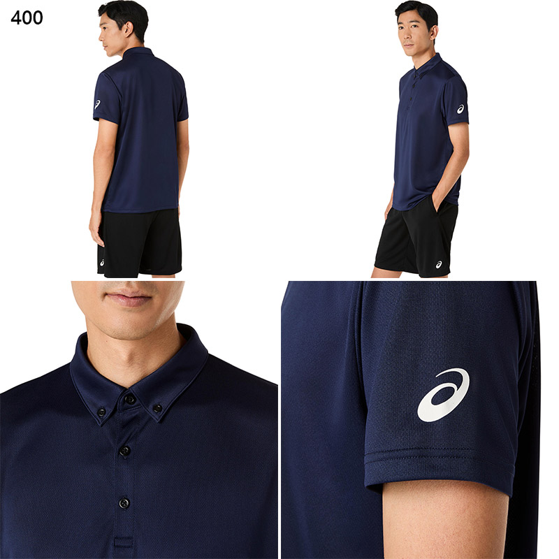 ASICS（アシックス） メンズ レディース ボタンダウンポロシャツ