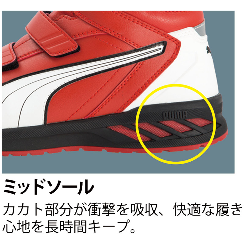 PUMA（プーマ） 安全靴 メンズ レディース Rider 2.0 Black Mid 安全靴