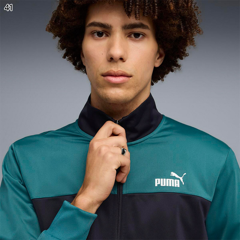 PUMA（プーマ） メンズ ポリ カラーブロック スーツ 上下セット