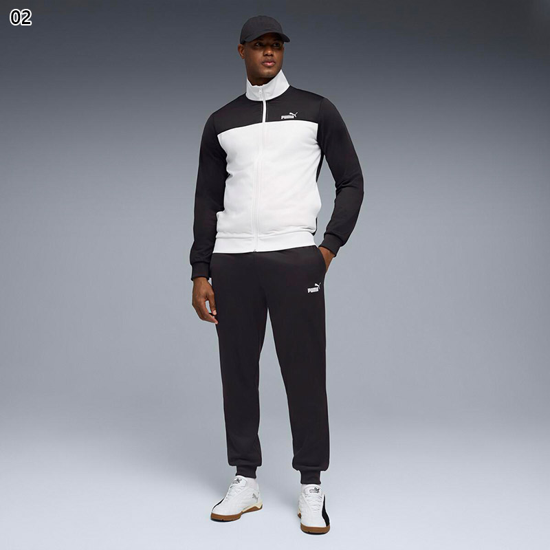 PUMAプーマ×PLEASURESコラボ　セットアップ　上下2点セット　メンズ PUMA（プーマ） メンズ ポリ カラーブロック スーツ 上下セット
