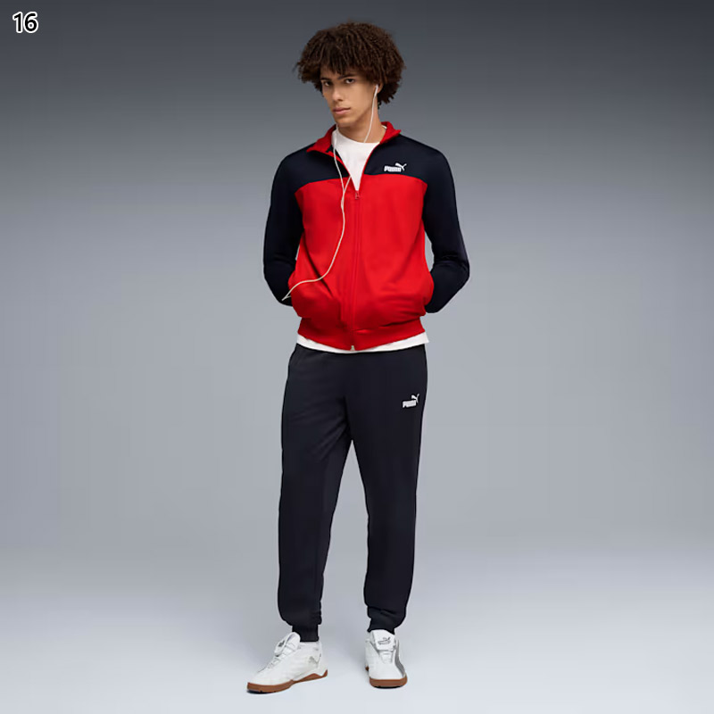 PUMA（プーマ） メンズ ポリ カラーブロック スーツ 上下セット
