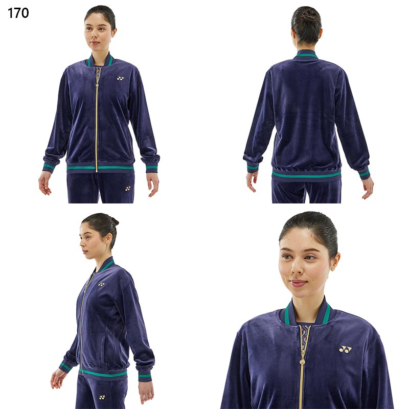 YONEX ウィメンズ　ベロアジャケット (58109) ホワイト Lサイズ ウィメンズベロアジャケット. 58109|58109】ヨネックス【公式