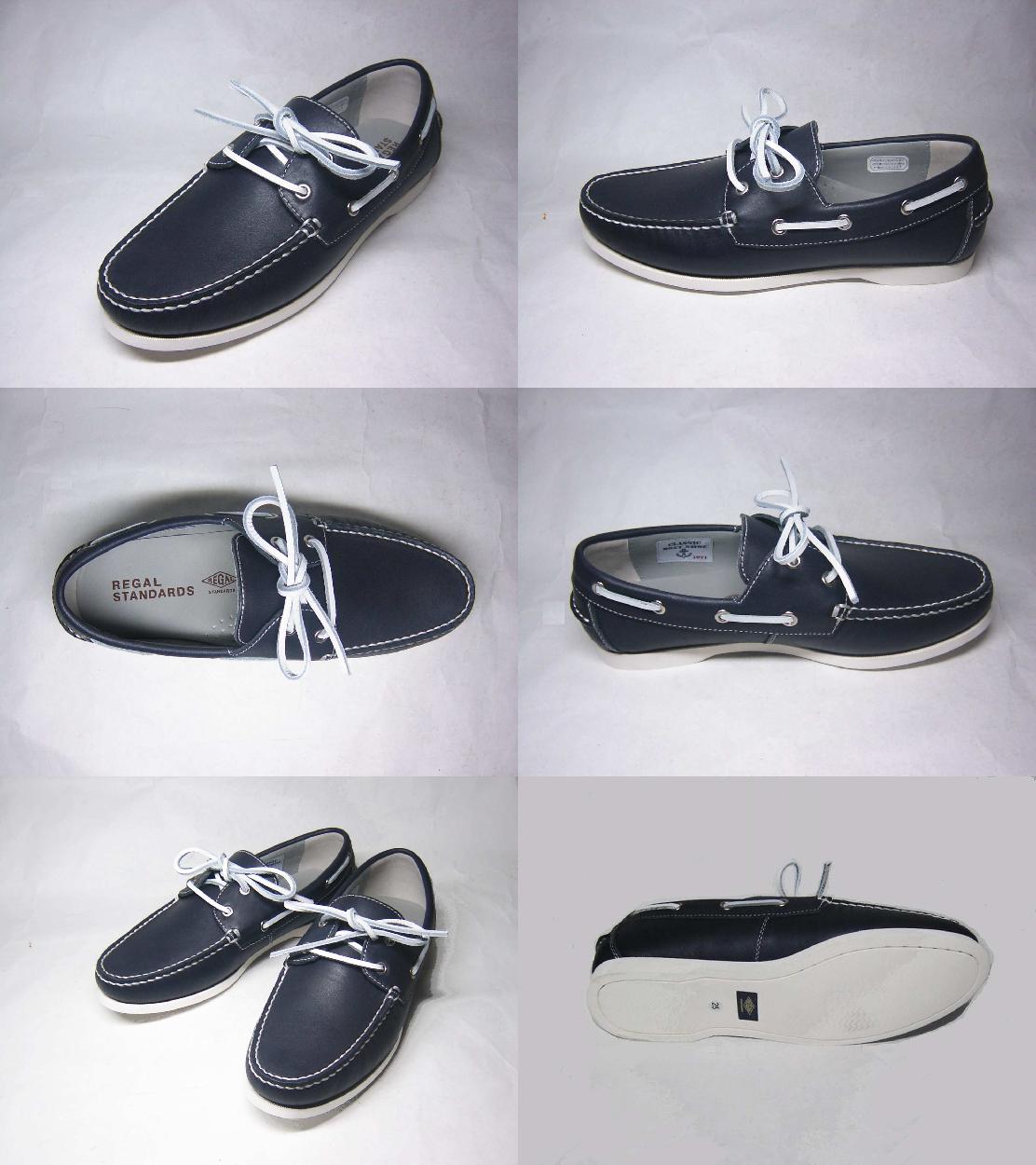 【美品】◾️REGAL リーガル◾️デッキシューズ◾️55PR◾️本革◾️ネイビー footmonkey_regal-554r-nv