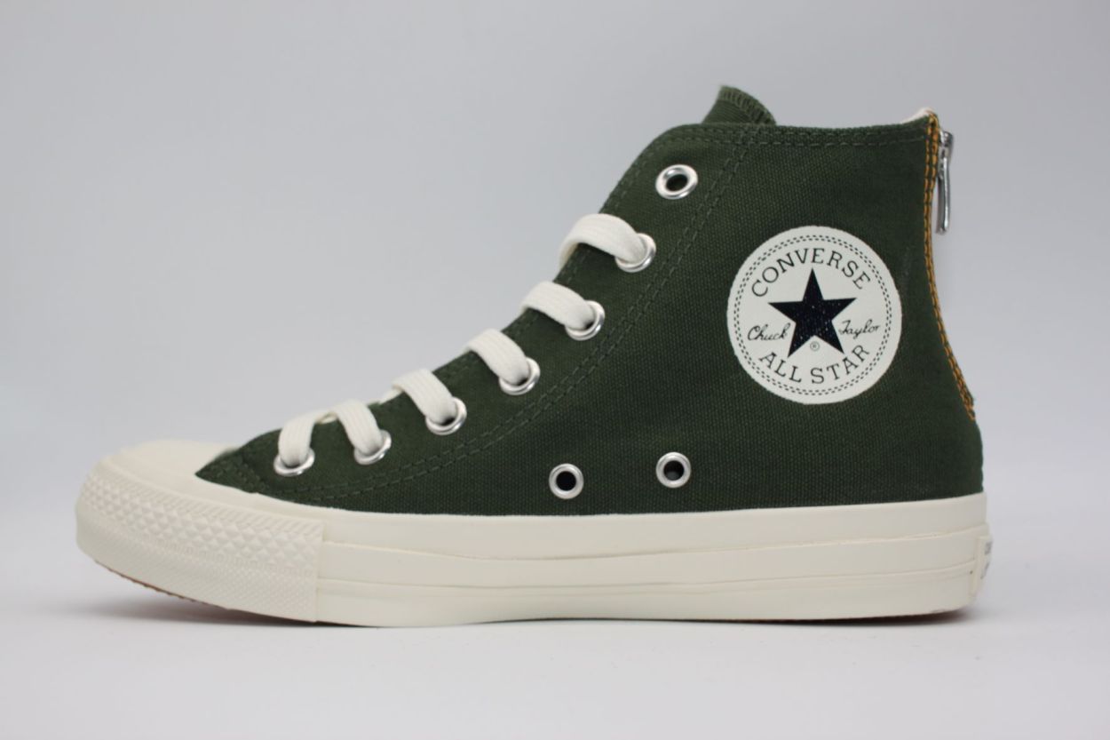 converse ALL STAR 100 EC BACKZIP HI  コンバース オールスター 100 EC バックジップ ハイカット オリーブ スモーキーブラック｜shoes-shop-anbi｜02