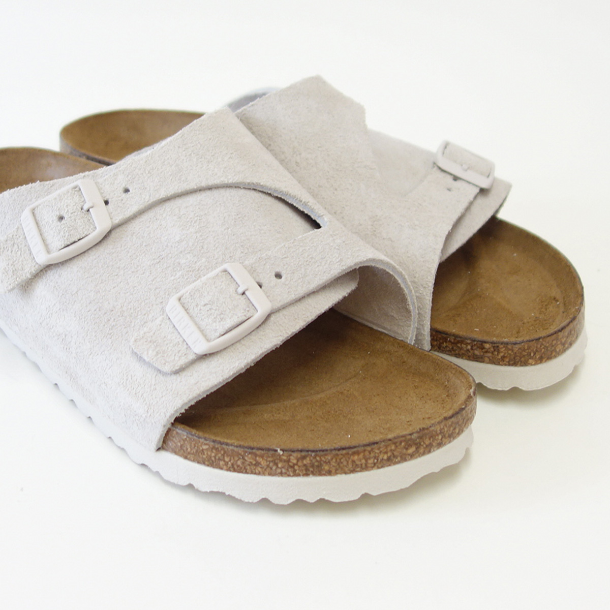 サンダル・ミュール BIRKENSTOCK SS25 zurich (1025008 ANTIQUE WHITE) Zürich Suede Leather Antique White | BIRKENSTOCK