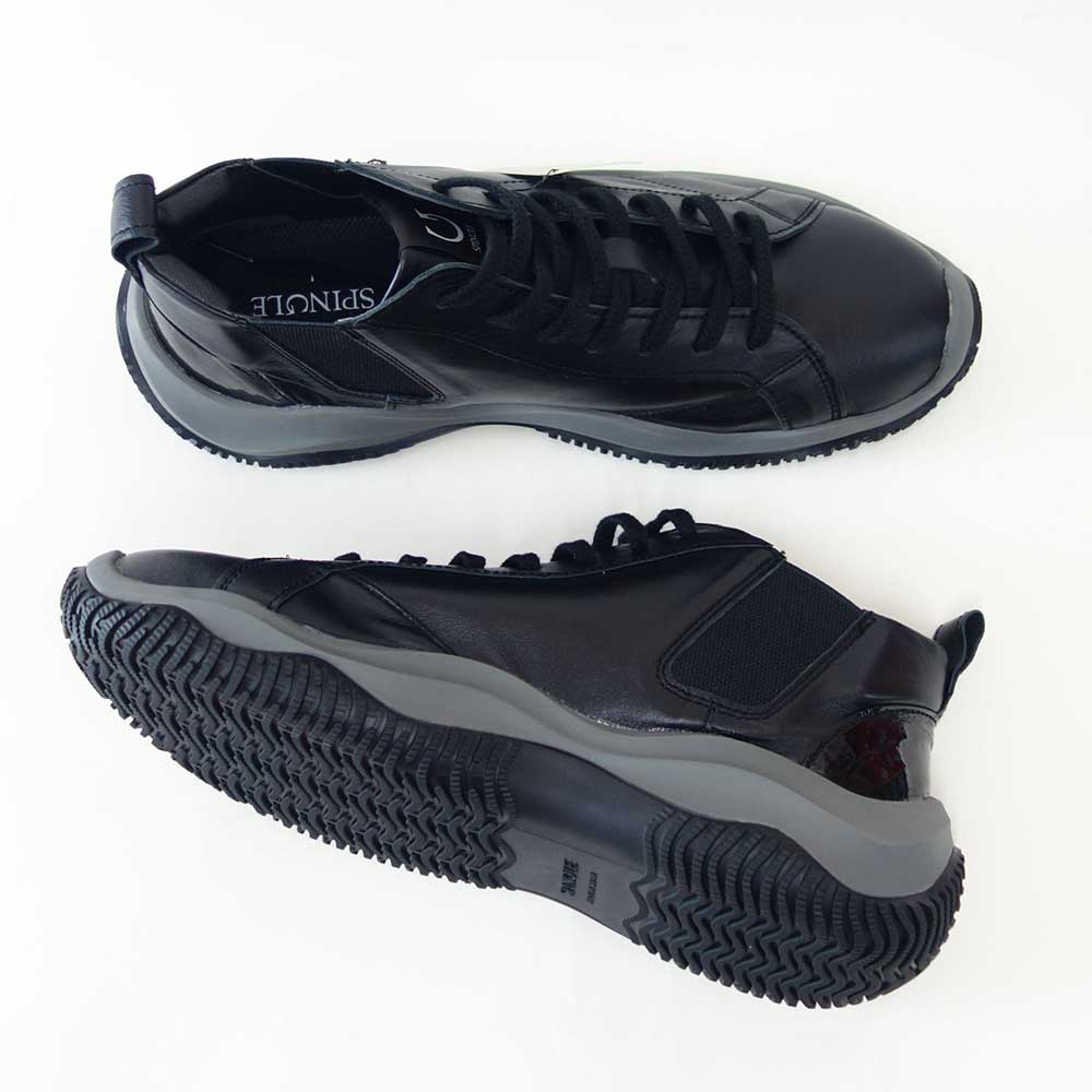 スピングル SPINGLE スピングルムーヴ SP-1909（ユニセックス）ブラック (05)   カンガルーレザー 天然皮革 スニーカー ラバーソール メンズ レディース 「靴」 スピングル SPINGLE スピングルムーヴ SP-1909（ユニセックス