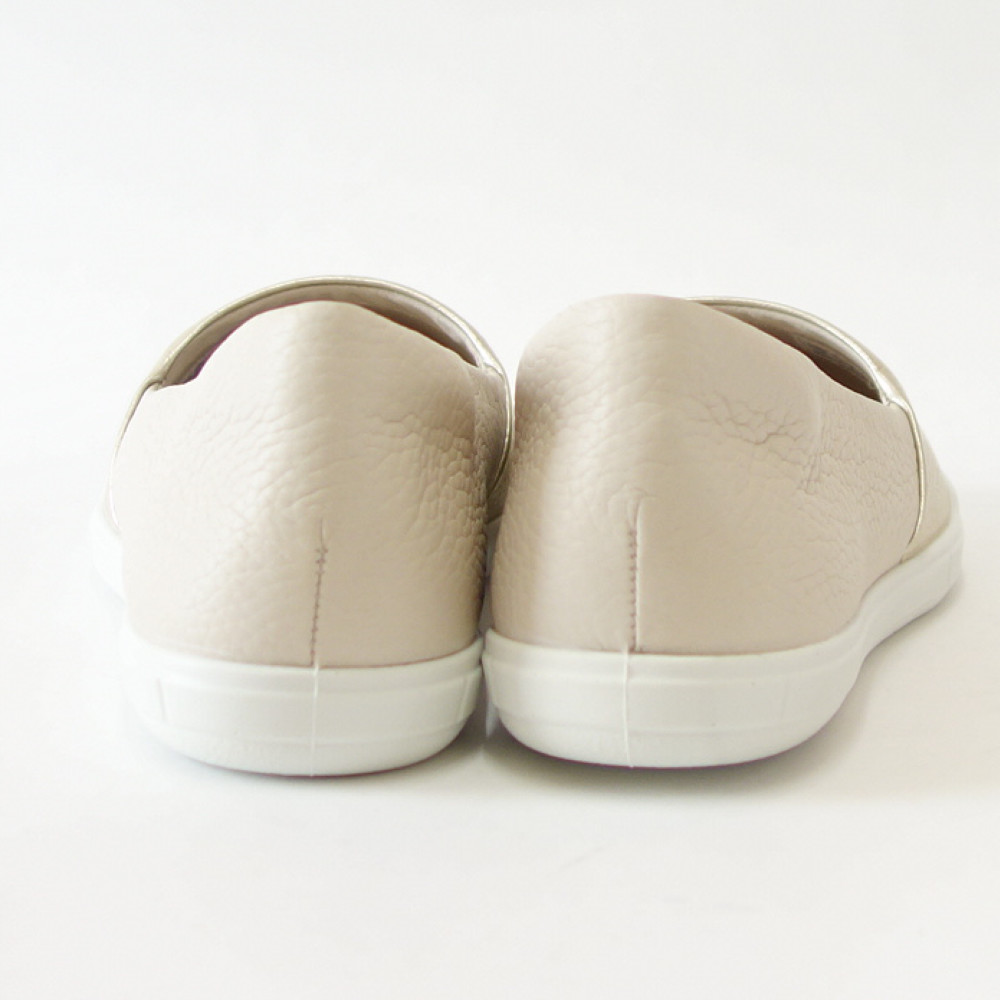 エコー ECCO SIMPIL WOMEN'S SLIP-ON ゴールド／ベージュ 20860360674 （レディース） 甲深 フラット パンプス  快適な履き心地のレザーシューズ コンフォート