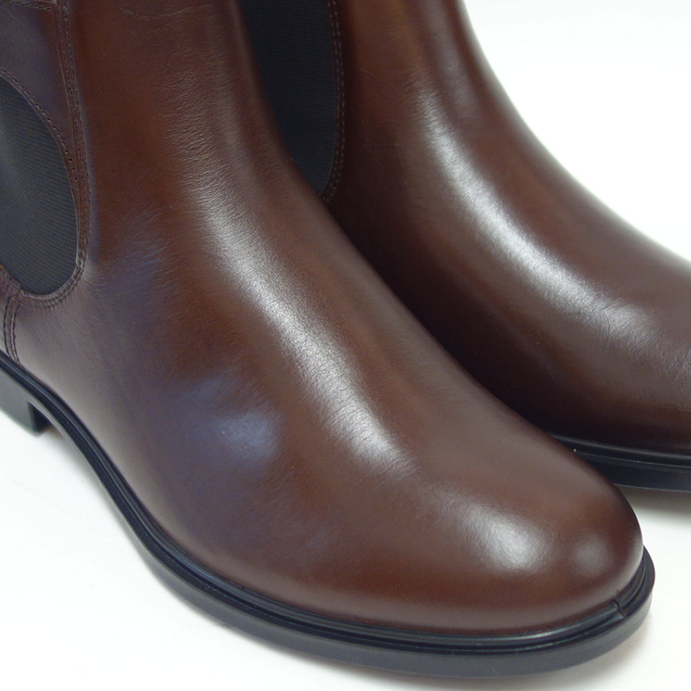 エコー ECCO DRESS CLASSIC 15 WOMEN’S LEATHER CHELSEA BOOTS 209813 01667 ブラウン  （レディース） 上質天然皮革 サイドゴアブーツ アンクルブーツ