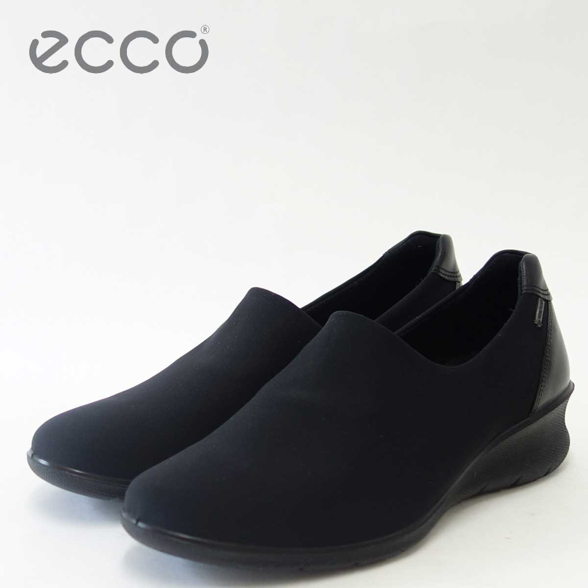 エコー ECCO 216073 ブラック（レディース） ゴアテックスで防水 スリッポンシューズ ECCO BABETTE WEDGE Slip on