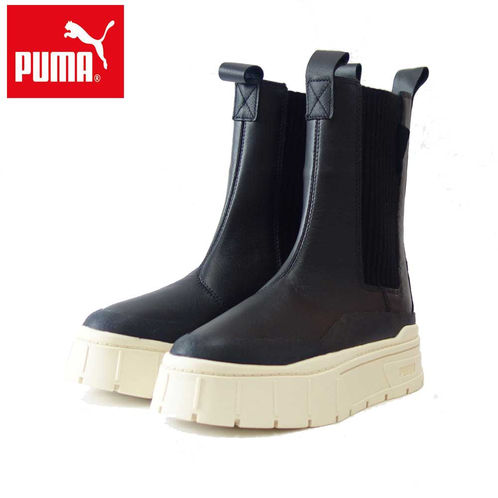 プーマ PUMA メイズ スタック チェルシー ウィンター ブーツ 39320103 ブラック （レディース） 厚底 サイドゴア ブーツ｜shoes-sinagawa｜02
