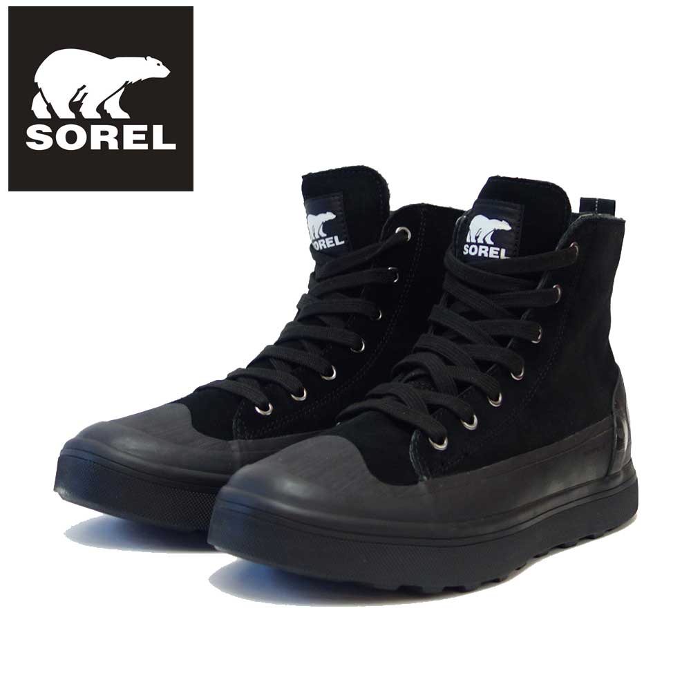 SOREL ソレル NM4986（メンズ） シャイアン メトロ 2 スニーク WP カラー：ブラック (010) 防水 防寒 天然皮革 ハイカット  スニーカー ブーツ