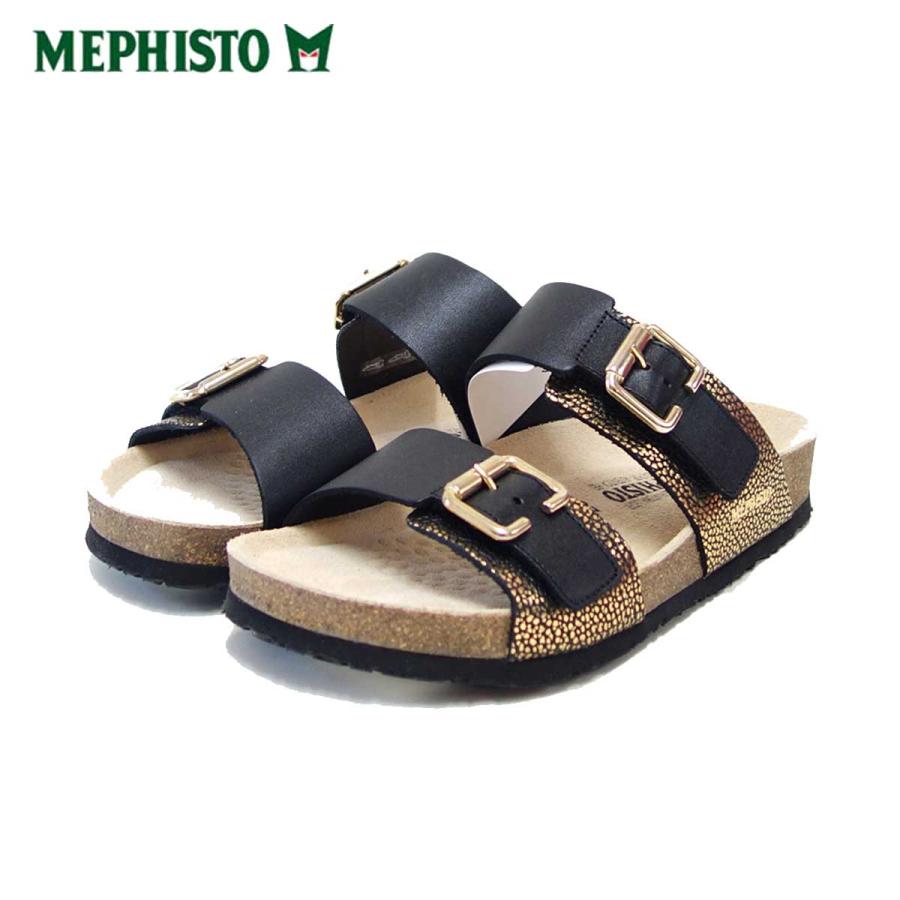 メフィスト MEPHISTO MAYA（マヤ）ブラック 5144306   天然皮革 フラットサンダル コンフォートサンダル （レディース）  正規品 快適靴 旅行｜shoes-sinagawa｜02