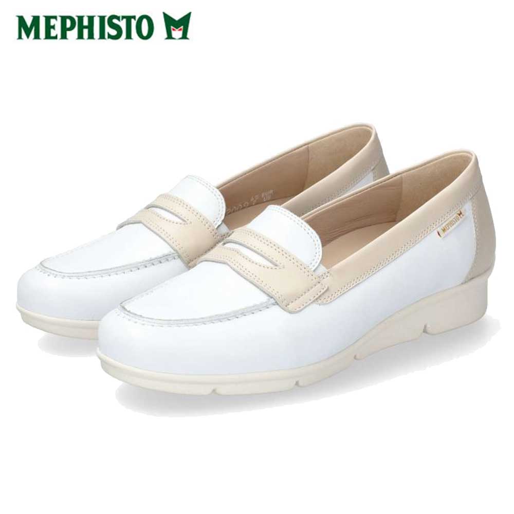 メフィスト MEPHISTO DIVA(ディーバ)ホワイト 5144965 天然皮革 スリッポン ウォーキングシューズ モカシン(レディース) 正規品 快適靴 旅行
