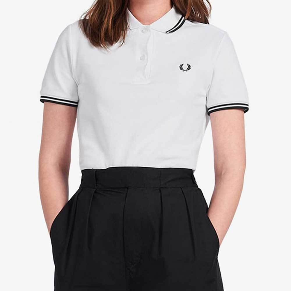 最新コレックション Fred Perry フレッドペリー The Fred Perry Shirt G3600 レディース 0 White Black Black ポロシャツ 半袖 ストレートフィット 新品即決 Technet 21 Org