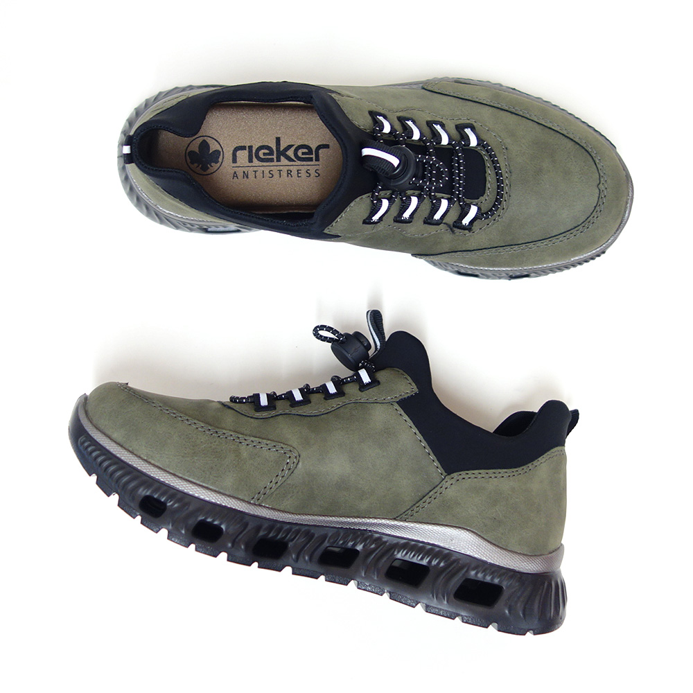 rieker リーカー M6058 54 カーキ／ブラック （レディース）人工皮革