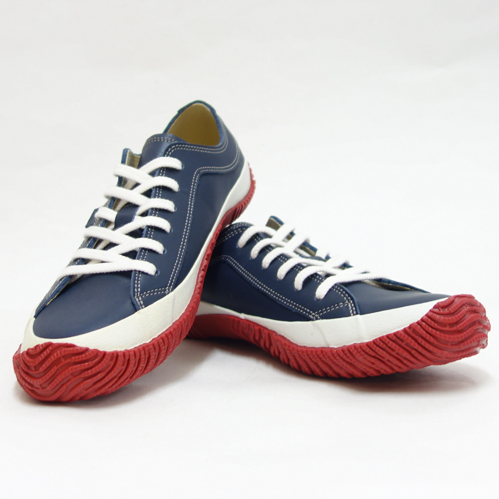 スピングルムーブ SPINGLE MOVE スピングルムーヴ SPM-101（ユニセックス）Navy/Red (79)   天然皮革 スニーカー ラバーソール 「靴」 SUPERGA（スペルガ） スピングル ムーヴ SPINGLE MOVE SPM-101（ユニ