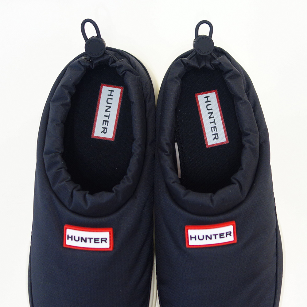 【SALE】 ハンター HUNTER WFF3100WWU（レディース）  レディース イン/アウト スリップ オン スリッパ （カラー：ブラック / シェイデッドホワイト ） サボ ラバーソール 室内履き キャンプシューズ「靴」 ハンター HUNTER WFF3100WWU（レディース） レディース イン/アウト