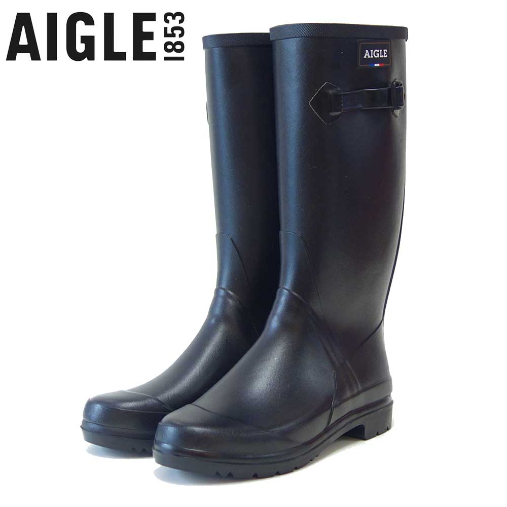 エーグル AIGLE セサックレディー ラバーブーツ ZZF3646 009 ブラック（レディース） ロング 防水ブーツ ラバーソール フランス製