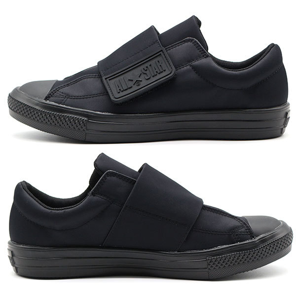 【美品】コンバース　黒　革靴　スリッポン　ベルト　27センチ CONVERSE（コンバース） スニーカー メンズ レディース 靴 ローカット