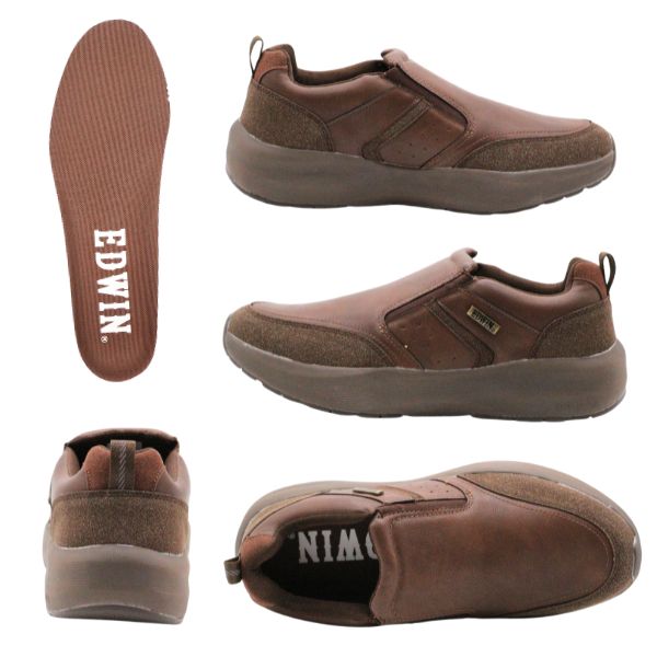 EDWIN（エドウィン） スニーカー メンズ スリッポン 靴 黒 ブラック