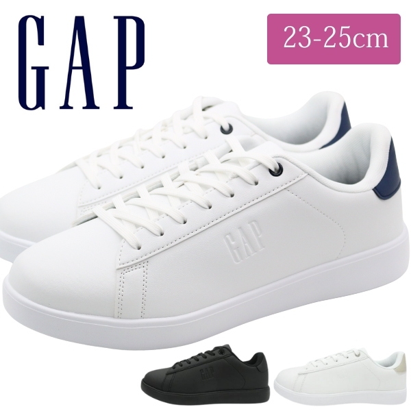 GAP（ギャップ） スニーカー レディース 靴 白 ホワイト 黒 ブラック