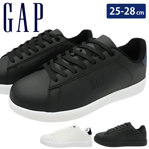 GAPスニーカー・ホワイト/ブラック GAP（ギャップ） スニーカー メンズ 靴 白 ホワイト 黒 ブラック