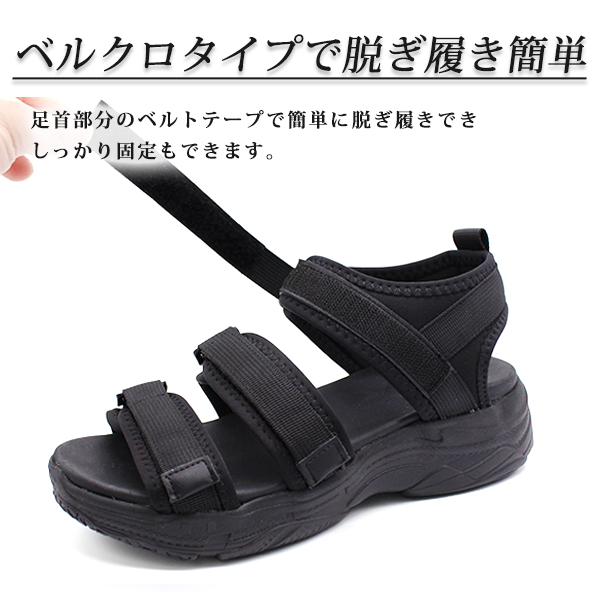 WEIRDO ブラック スポーツサンダル hc4212_2.jpg