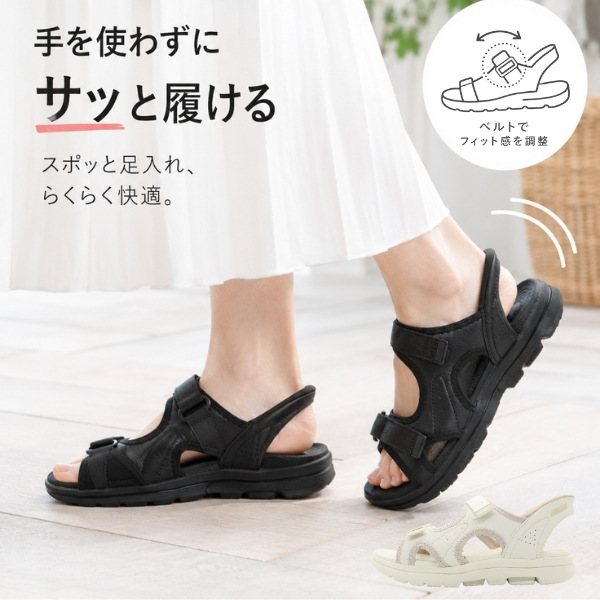 LARKINS(ラーキンス) サンダル レディース 靴 黒 ブラック 白 LARKINS(ラーキンス) サンダル レディース 靴 黒 ブラック 白