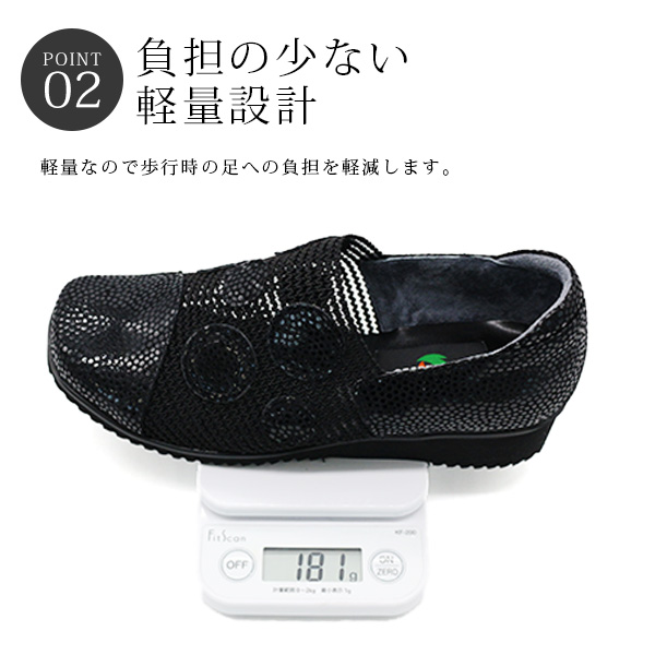 サンダル レディース 靴 スリッポン 黒 ブラック グレー 軽量 幅広 4E