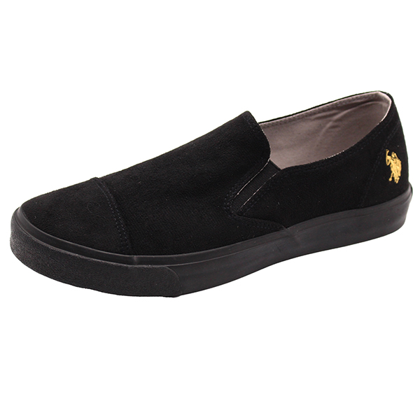 スニーカー メンズ スリッポン 靴 黒 ブラック イエロー グリーン 防滑 滑りにくい 快適 シューズ U.S. POLO ASSN. ユー