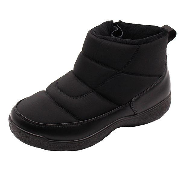 ブーツ メンズ 靴 黒 ブラック ショートブーツ 防寒ボア 暖かい 防水 撥水 雨 雪 幅広 3E ...