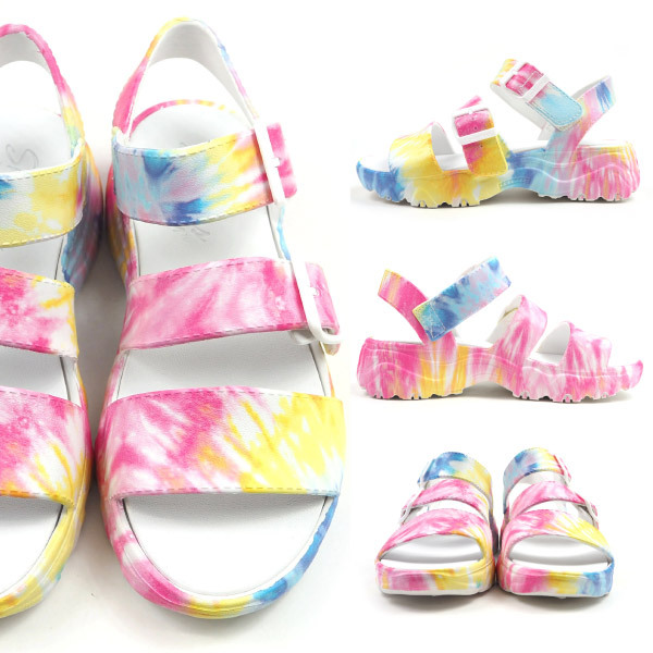  GAIGER☆カラフル ３D フラワー モチーフ スライドサンダル SKECHERS スケッチャーズ サンダル D'Lites 2.0 - Flower Child