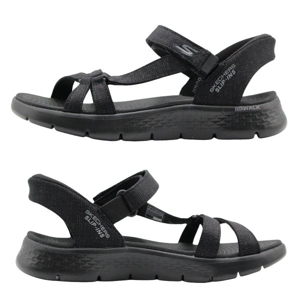 SKECHERS Slip-ins ブラック サンダル 約24.5cm SKECHERS スケッチャーズ レディース サンダル 靴 黒 ブラック
