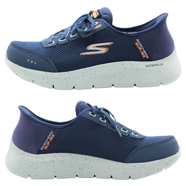 【新品】SKECHERS スケッチャーズ メンズ スリッポン ネイビー 26cm SKECHERS スケッチャーズ スニーカー メンズ スリッポン 靴 黒