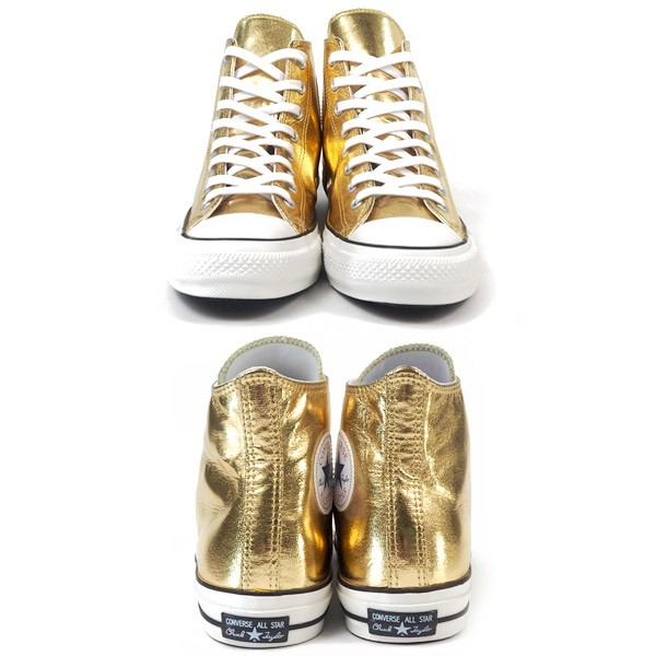 【converse】All STAR100 メタリックゴールド28cm新品未使用 コンバース CONVERSE オールスター100 シャイニーメタリック HI