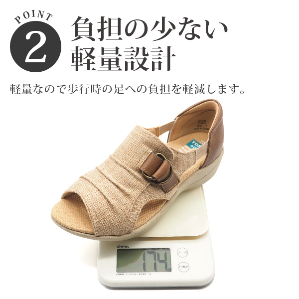 TOPAZ（トパーズ） サンダル レディース 靴 黒 ブラック デニム 軽量