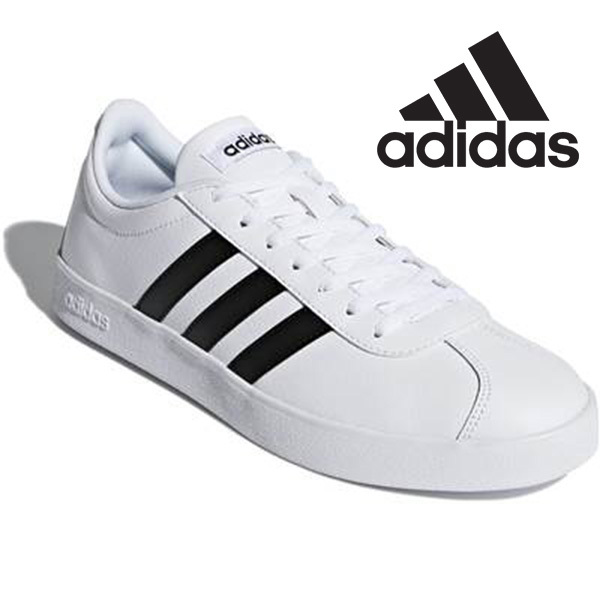adidas（アディダス） スニーカー メンズ 靴 白 ホワイト 黒 ブラック