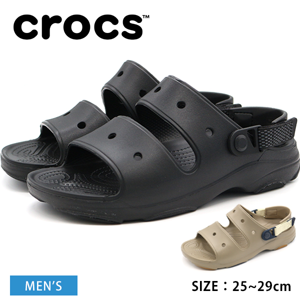 新品未使用 Crocs サンダル 25cm ブラック クロックス メンズ サンダル 靴 黒 ブラック コンフォートサンダル
