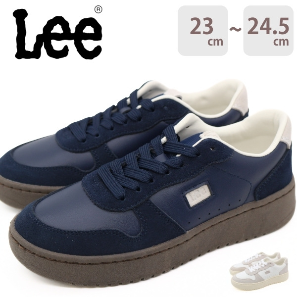 Lee（リー） スニーカー レディース 靴 ネイビー グレー ホワイト