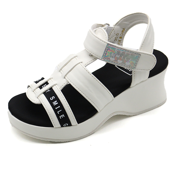 サンダル キッズ ジュニア 子供 靴 ウェッジソール 厚底 女の子 可愛い