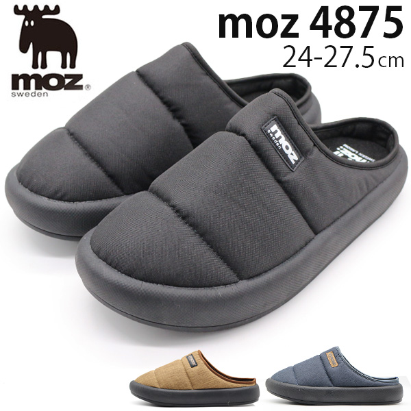 moz（モズ） モズサンダル メンズ 靴 スリッパ エルク ヘラジカ 黒