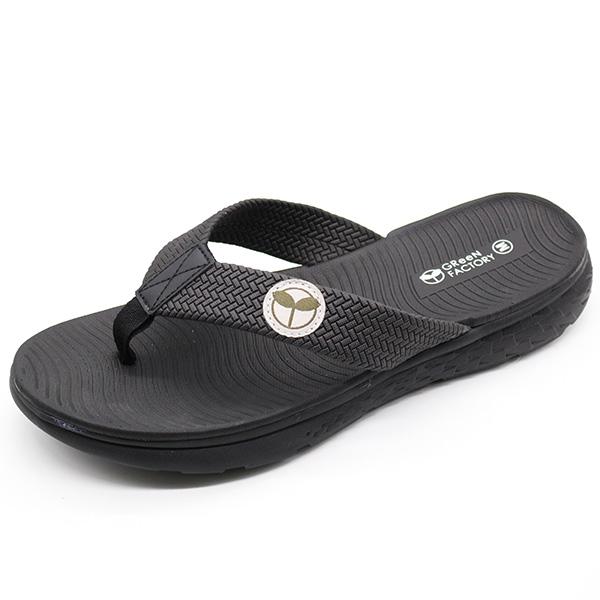 サンダル メンズ 靴 トングサンダル ビーチサンダル 黒 ブラック カーキ 軽量 軽い 歩きやすい シンプル GReeN FACTORY グリーンファクトリー GF6-064F
