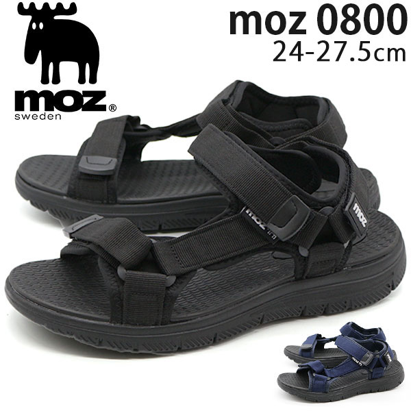 moz（モズ） サンダル メンズ 靴 スポーツサンダル 黒 ブラック