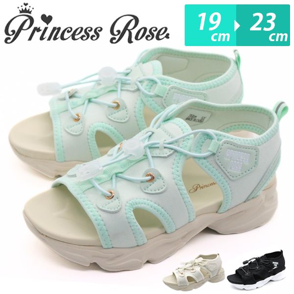 サンダル キッズ ジュニア 子供 靴 スポーツサンダル スポサン 女の子 黒 ブラック ティーン プリンセスローズ Princess Rose R43606-47 R43608-57 | ブランド登録なし | 02