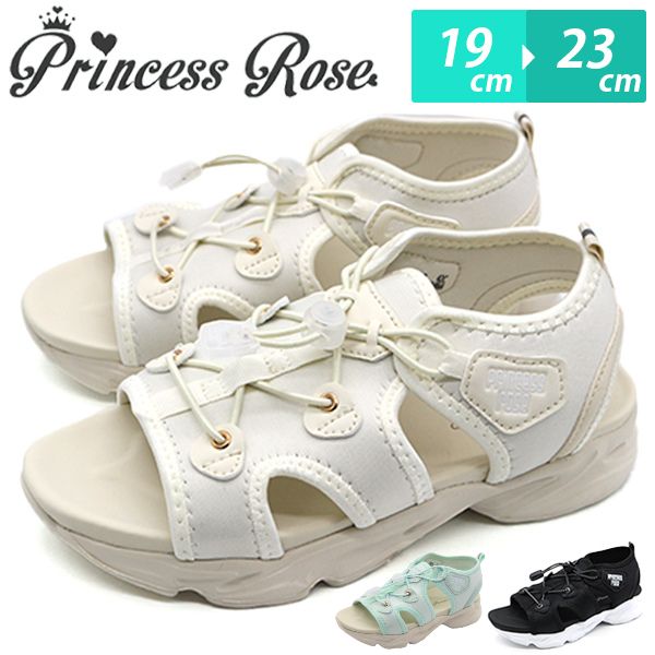 サンダル キッズ ジュニア 子供 靴 スポーツサンダル スポサン 女の子 黒 ブラック ティーン プリンセスローズ Princess Rose R43606-47 R43608-57 | ブランド登録なし | 03