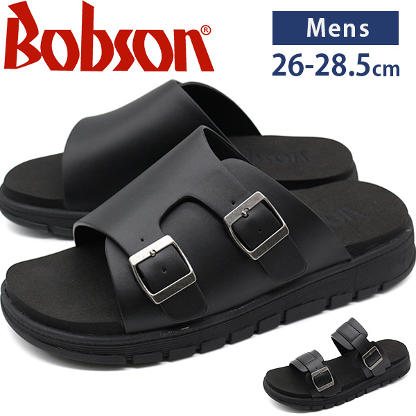ボブソン サンダル メンズ 靴 黒 ブラック クッション 軽い 軽量 シンプル 仕事 ビジネス ベル...