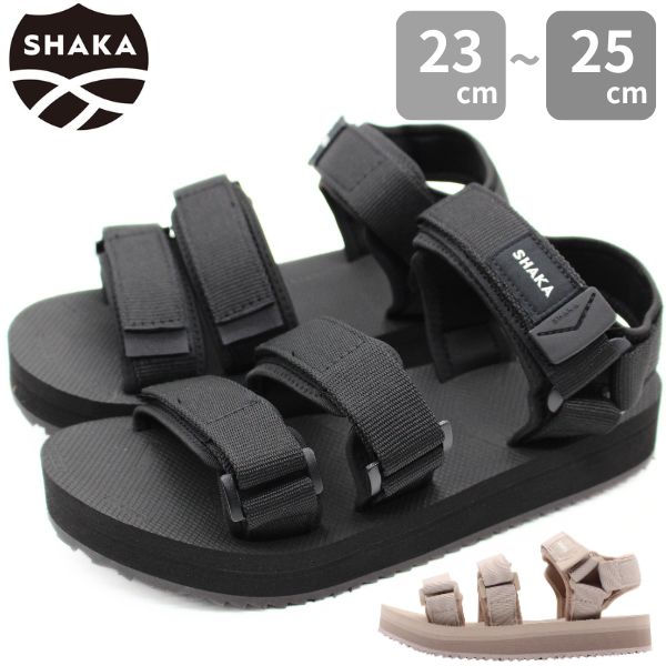 SHAKA（シャカ） サンダル レディース 靴 黒 ブラック 軽い 軽量