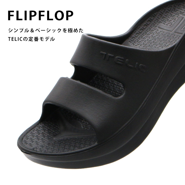 新品テリックTELIc黒 スポーツサンダル ストラップ付きリカバリー男女 TELIC（テリック） 国内正規品 ダブルストラップ サンダル メンズ
